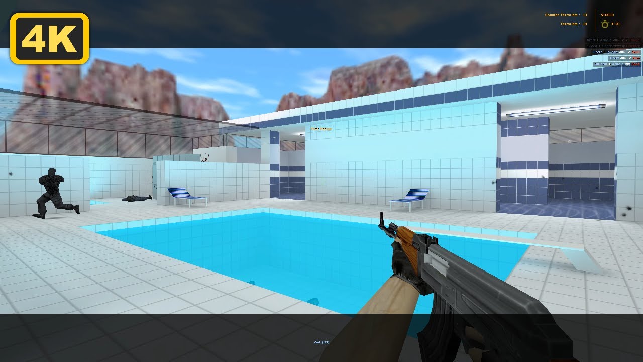 🏊 CS 1.6 Nostalgia – Pool Day Expert Bot Challenge [No Commentary | 4K 60FPS]