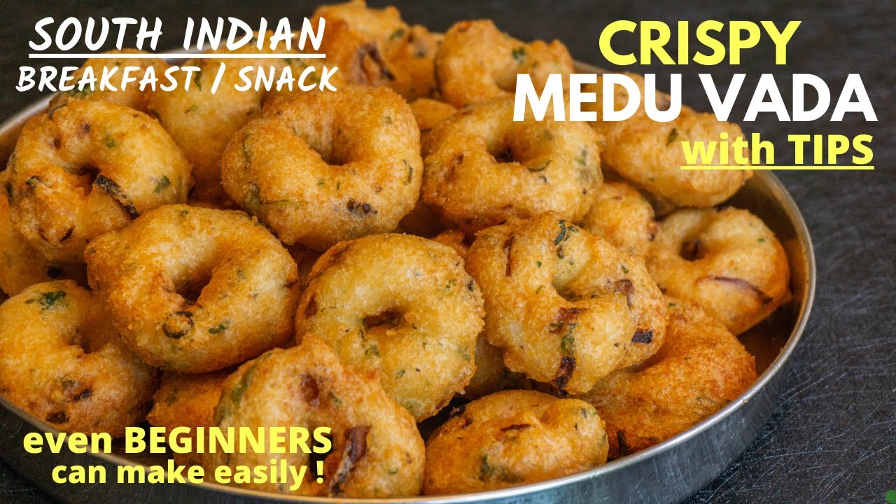 HOT CRISPY Medu Vada - Perfect South Indian Vada with Tips | Medu Vada Recipe | Ulundu Vadai | snack