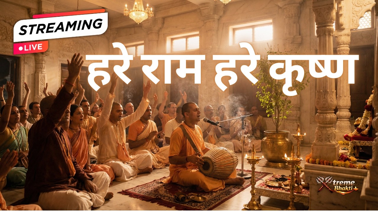 LIVE 🔴 Hare Krishna Hare Rama | ISKCON Temple Kirtan | Mahamantra Chanting & Spiritual Bliss