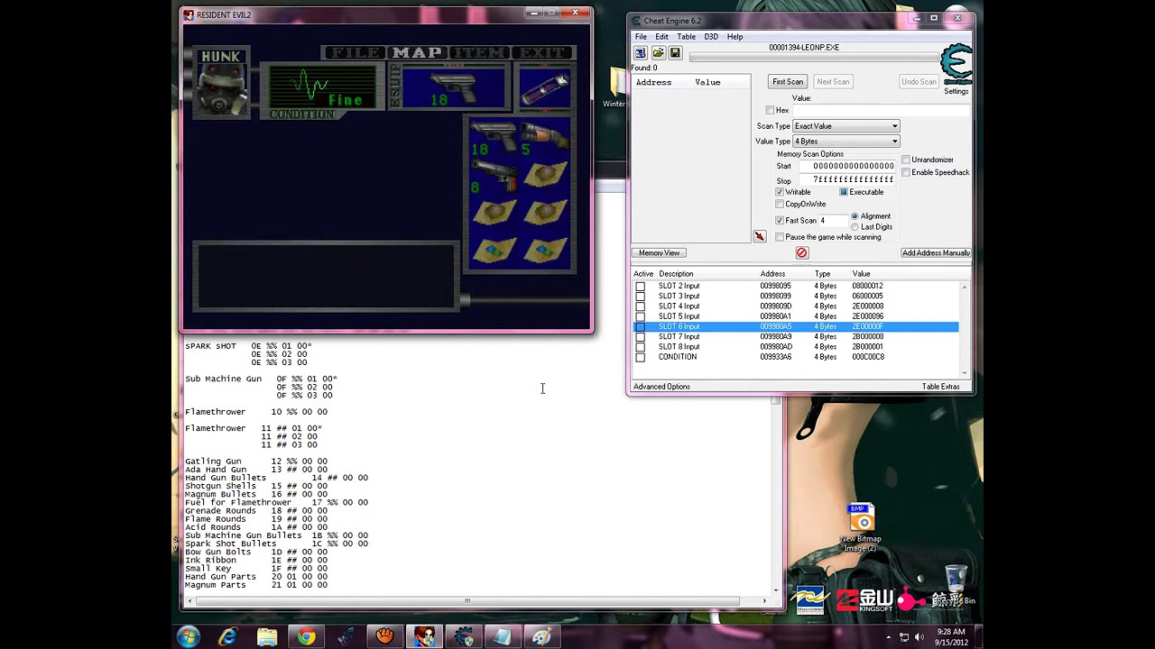 Resident Evil 2 - Using Cheat Engine