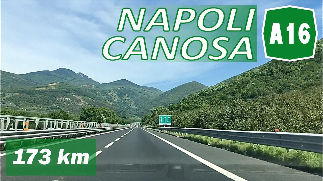 A16 | NAPOLI - CANOSA | Autostrada dei due mari | Percorso completo