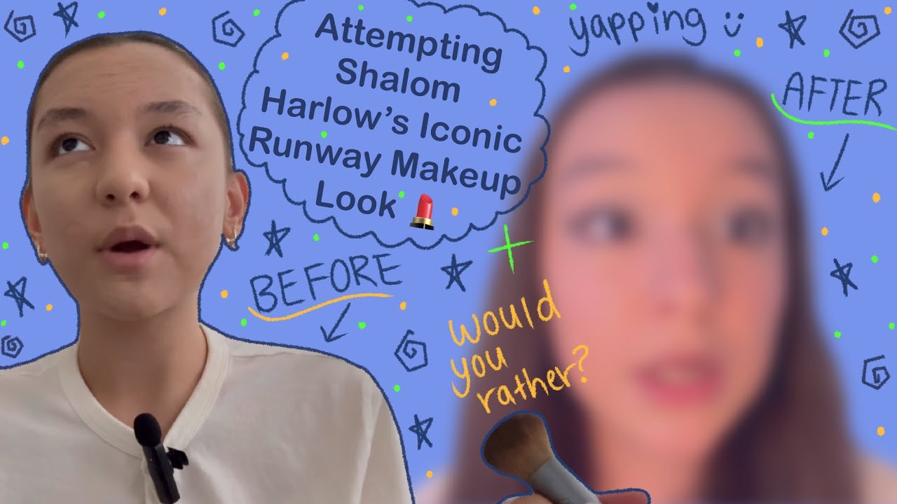 Attempting Shalom Harlow’s Iconic Makeup Look, along with playing “Would you rather…?” Yap Sesh 🫡