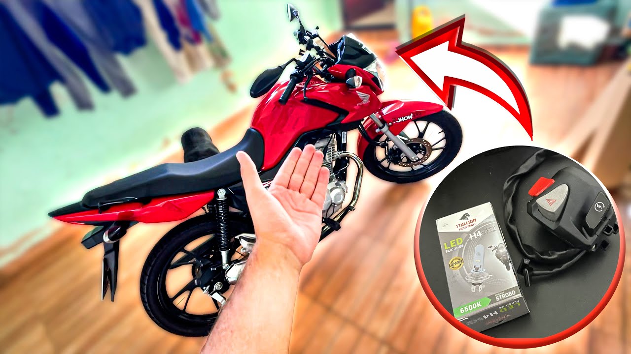 COMPREI NOVOS ACESSORIOS PARA MINHA FAN 160 2023! *punho da 500 e led strobo*