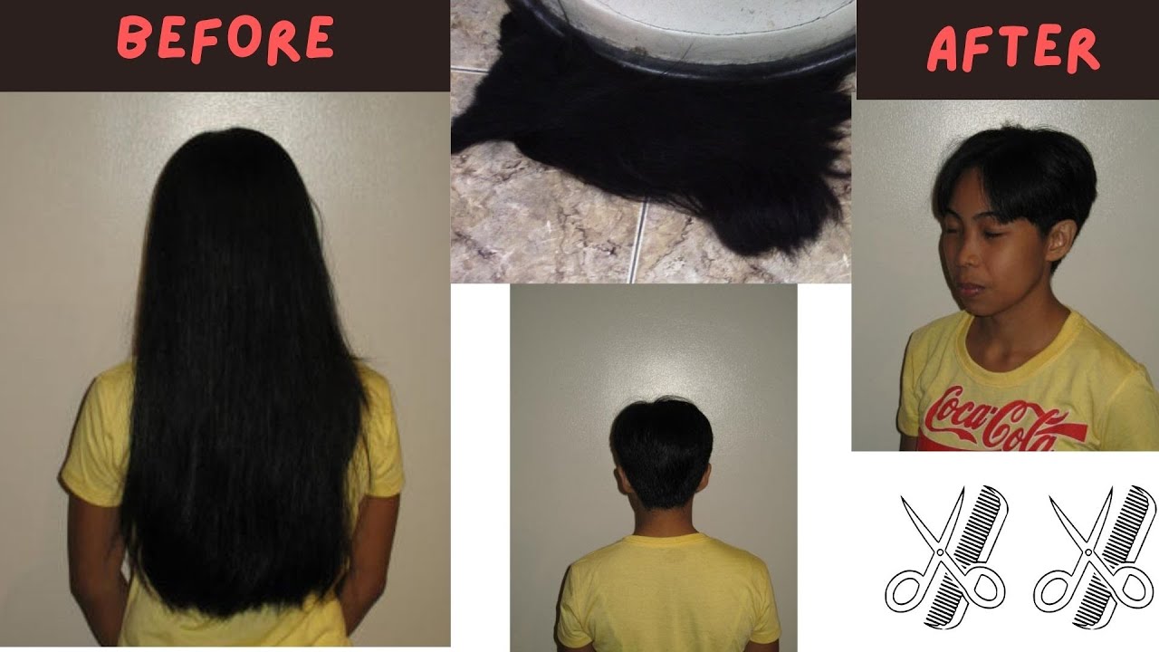 Spy camera Asian young girl long hair cut short #pixiehaircut #ladieshaircut #longtoshort #hair