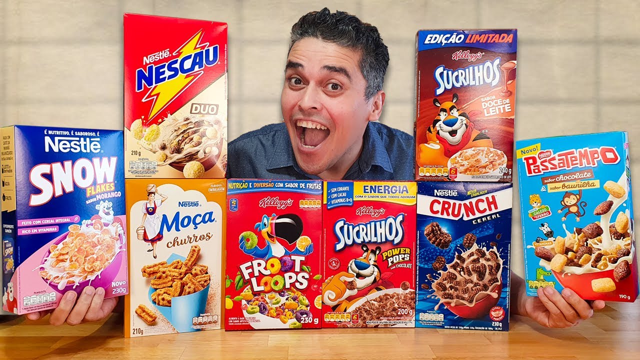 Experimentei 8 Tipos de Cereal Matinal da Kellogg's e da Nestle - Realizei  meu Sonho!