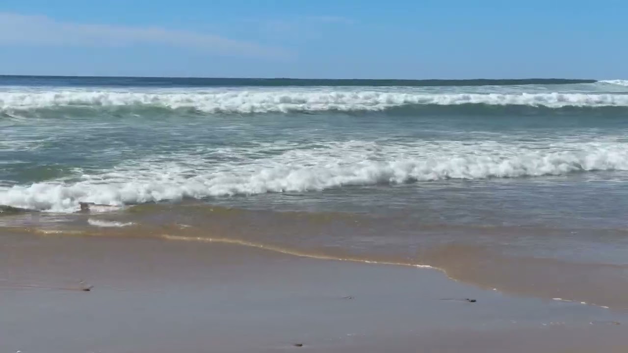 Walk with me on the beach, looking at the huge waves #ocean #oceanwaves #nature