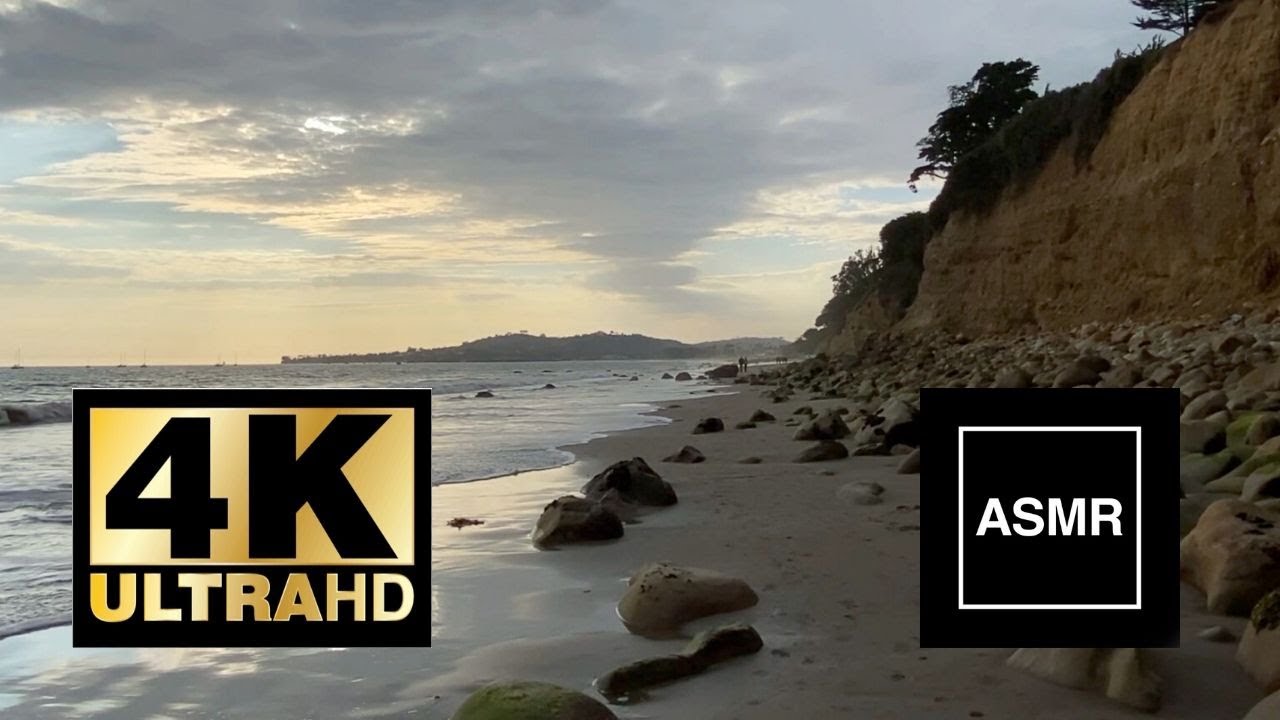 BUTTERFLY BEACH, MONTECITO - 4K WALK/ASMR