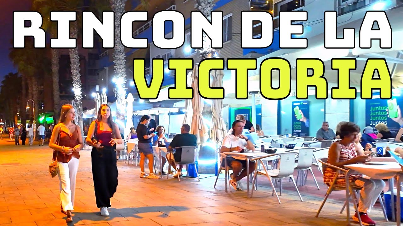 🌙 Rincon de la Victoria Beach Promenade Nightlife | Costa del Sol Malaga Spain [4K September Walk]