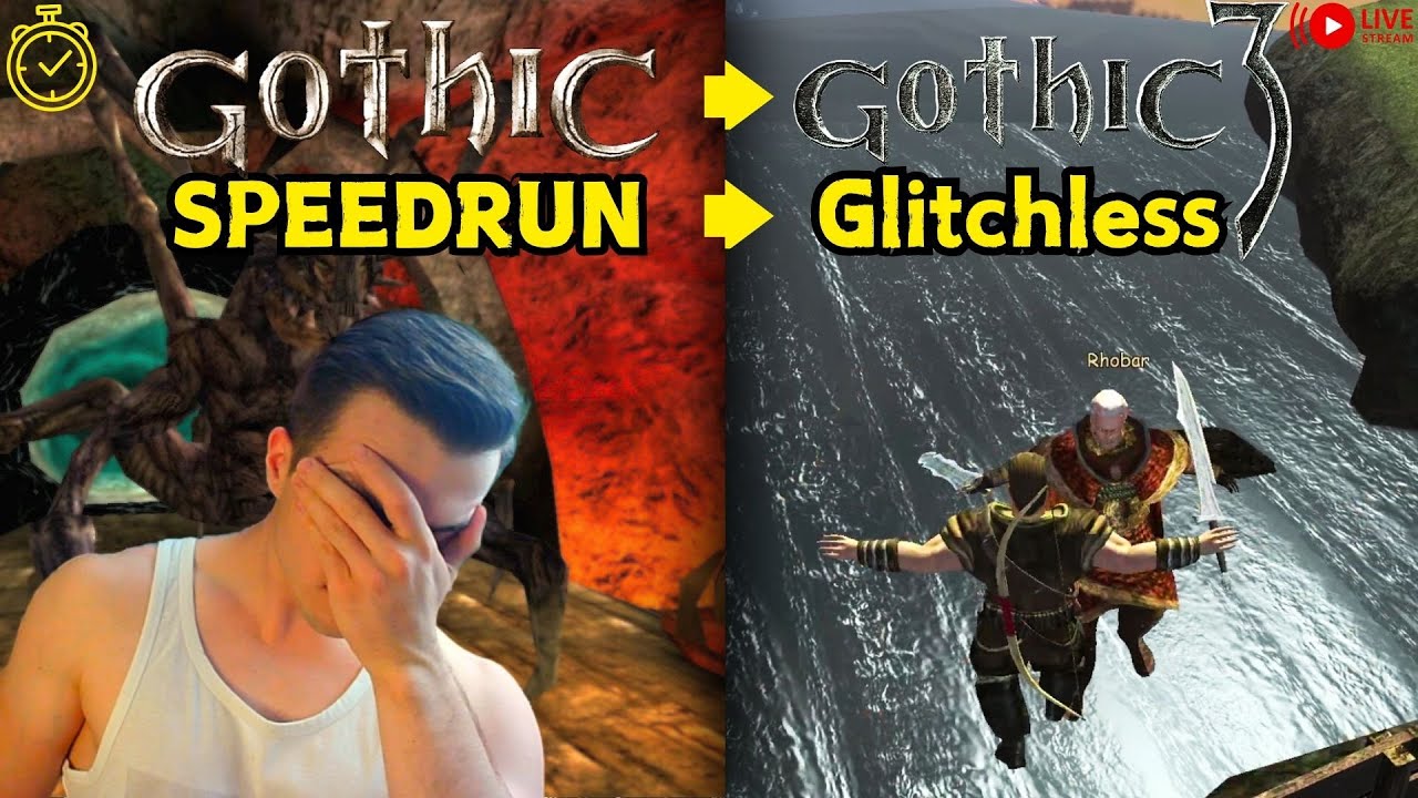 PIERWSZY DOBRY RUN? ➤ Gothic 1 Speedrun [Glitchless] ➤ Gothic 3 ➤ TRYLOGIA
