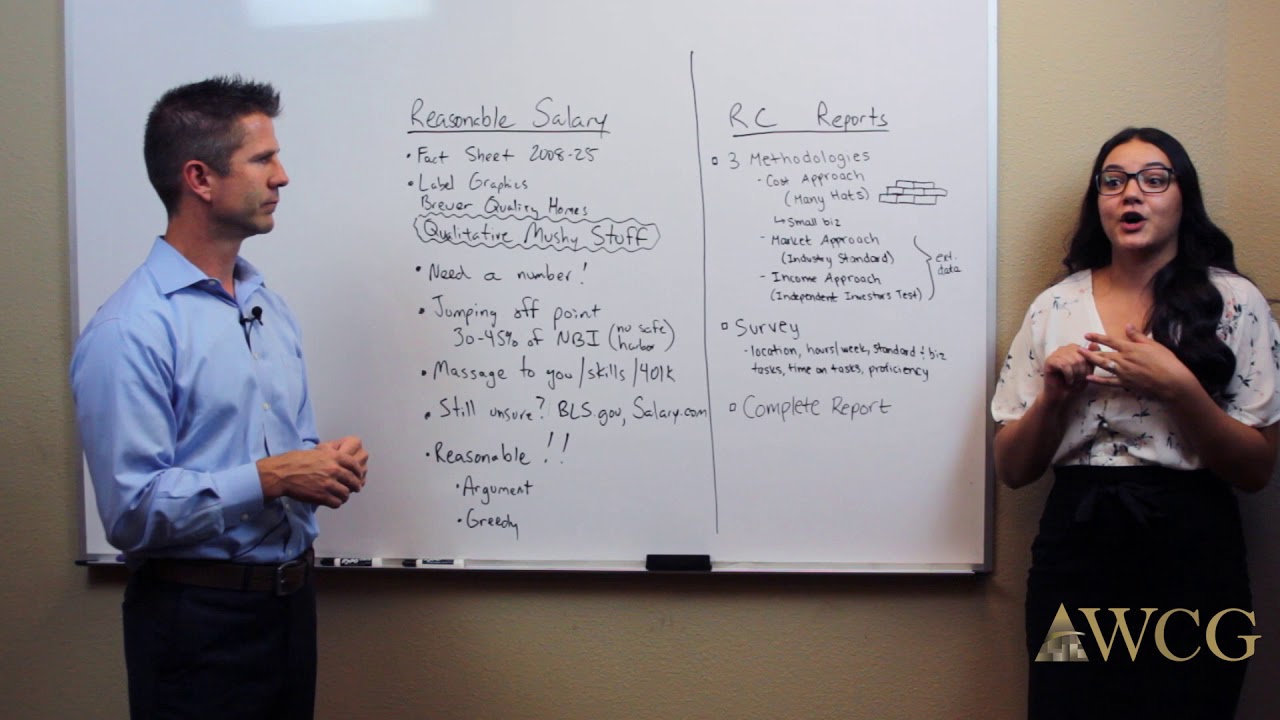 Reasonable Shareholder Salary | WCG Inc. | Jason Watson, CPA and Latesha Anderson