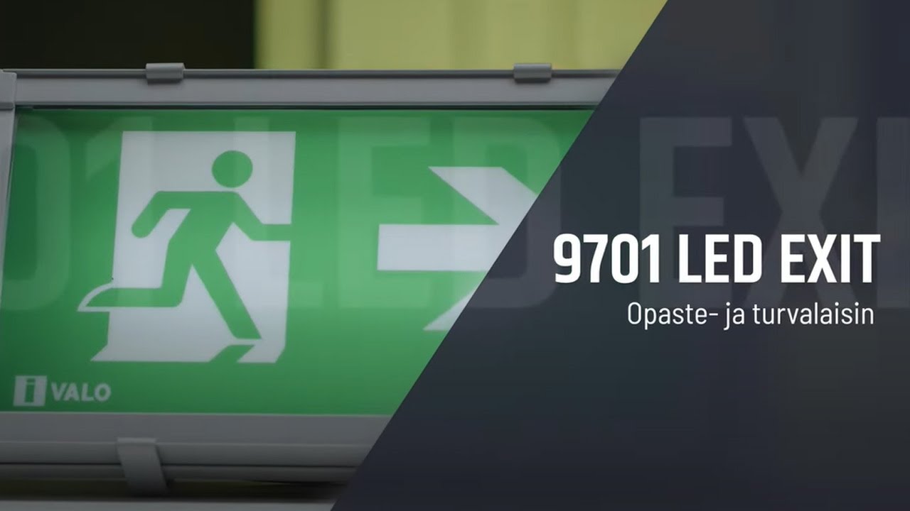 I-VALO LED EXIT - opastevalaisin teollisuusympäristöön