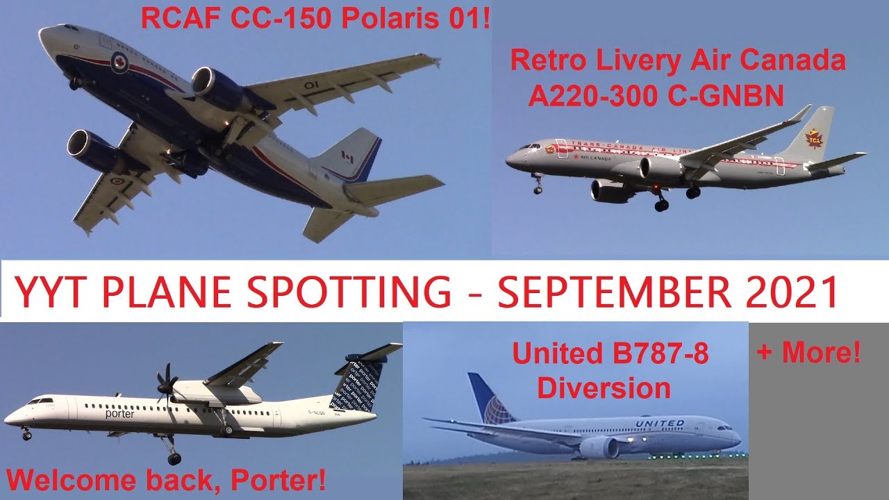 St. John's International Airport (YYT) Plane Spotting - September 2021 - RCAF CC-150 Polaris!