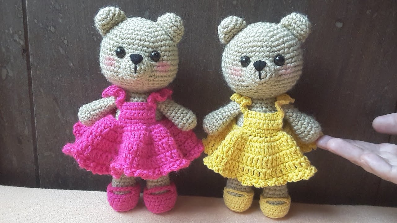 Osita AMIGURUMI con vestido. Parte 1 🐻