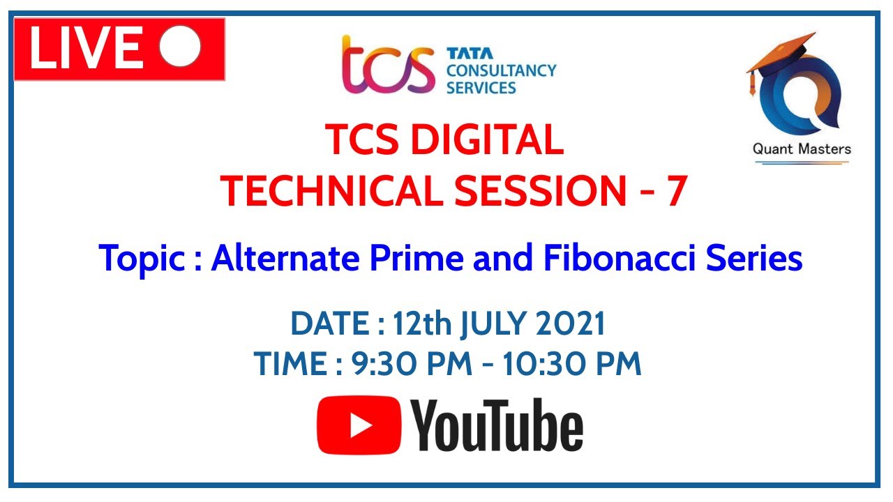 TCS DIGITAL 2021 | LIVE TECHNICAL TRAINING SESSION - 7 #tcsdigital