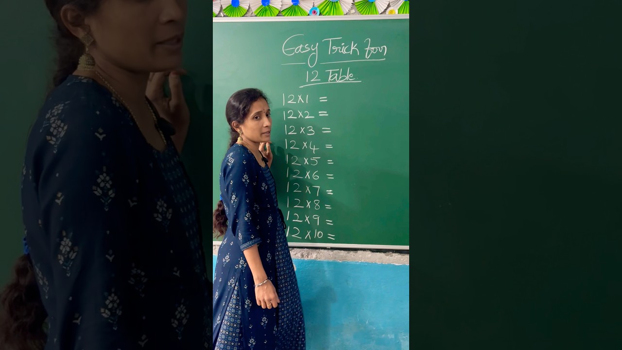 Easy trick for 12 table#shortviral #easy#shortcut#table#easylearning#maths #fun#love