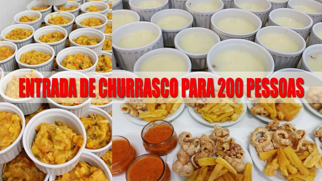 ENTRADA DE CHURRASCO PARA 200 PESSOAS - RECEITAS DA ROSA