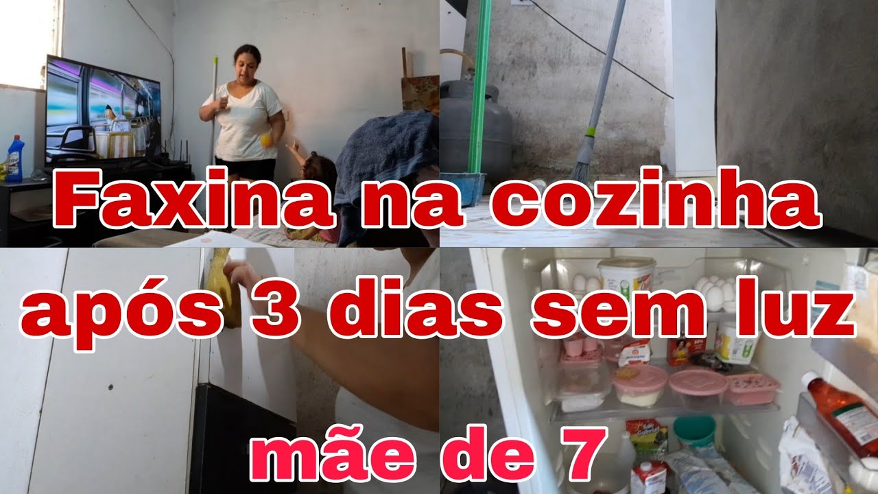 Faxina depois de 3 dias sem luz
