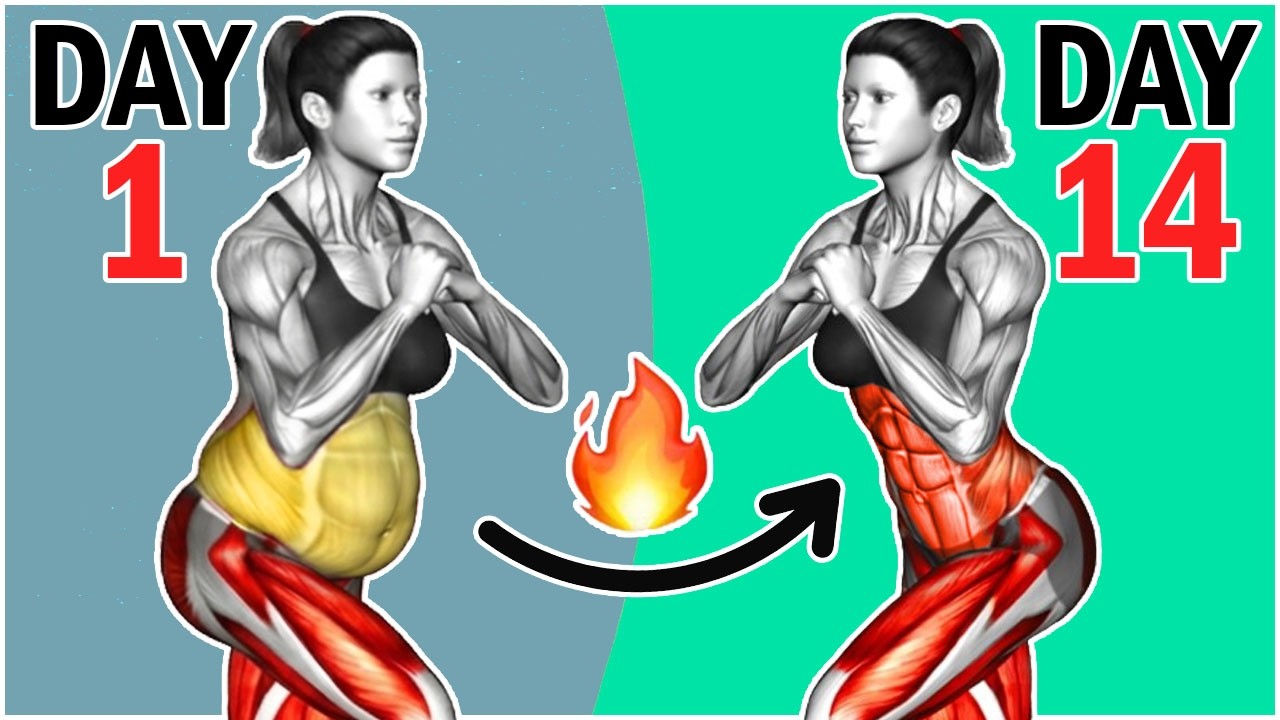За 50? 🔥Сожгите висячий жир на животе и получите стройную талию дома ✅15-минутная тренировка стоя...