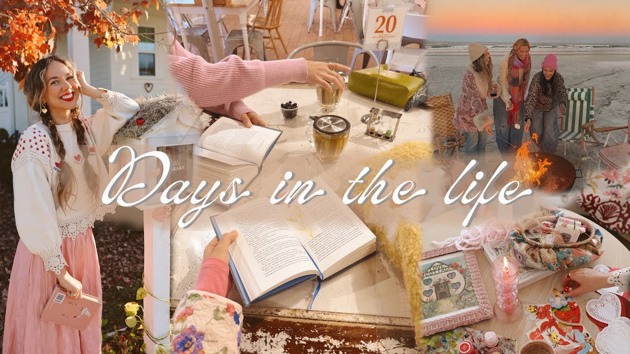 January joys...🫖 beach bonfire, antique haul, & little library makeover!