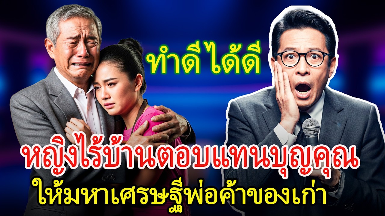 มหาเศรษฐีพ่อค้าของเก่าร้องไห้สะอึกสะอื้น เมื่อหญิงไร้บ้านตอบแทนบุญคุณ