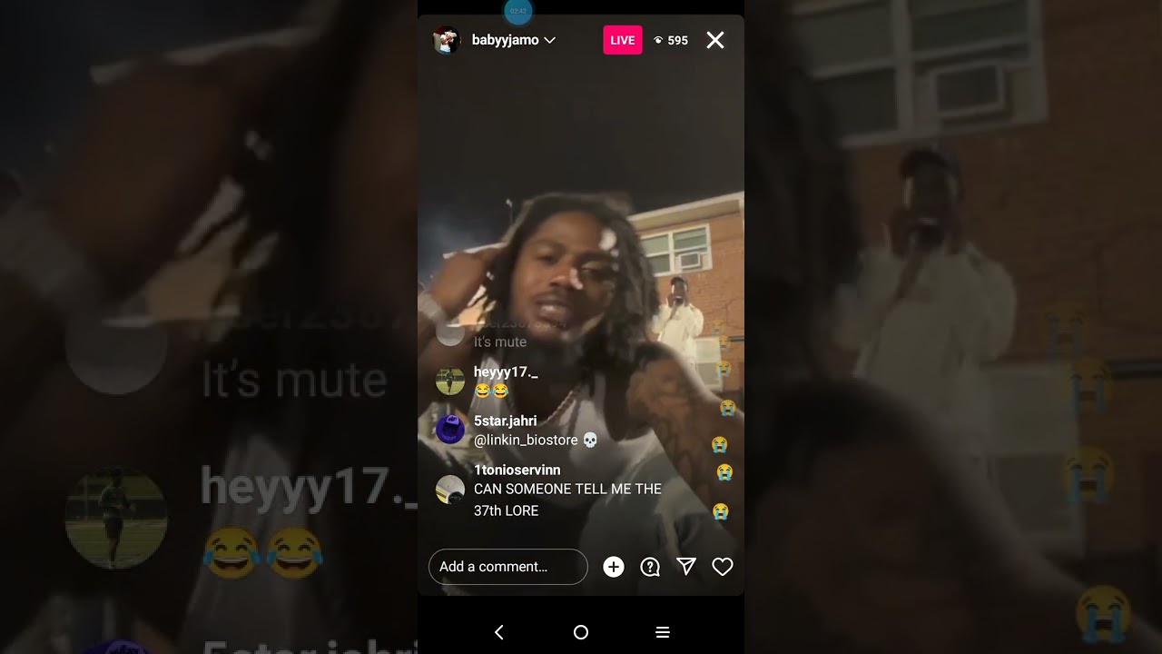 babyyjamo going live jamming around 37th...🔥🔥🔥