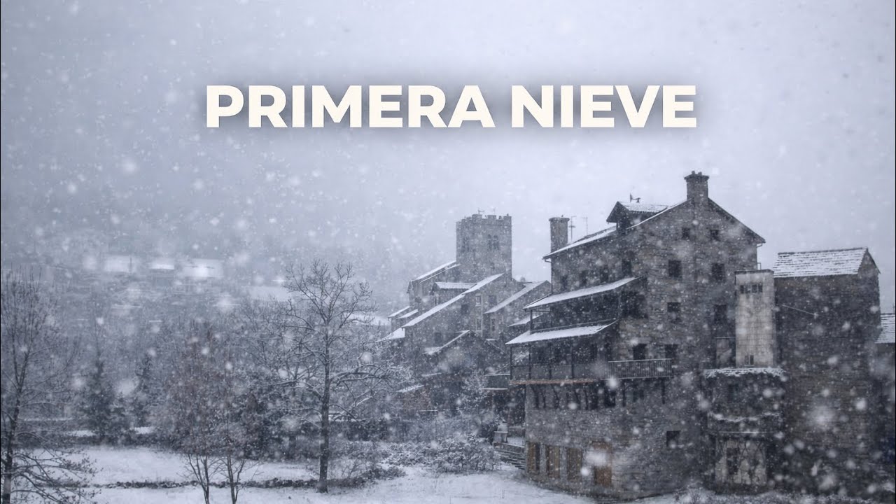 Momento exacto  en que  empieza nevar en Broto | Pirineo 