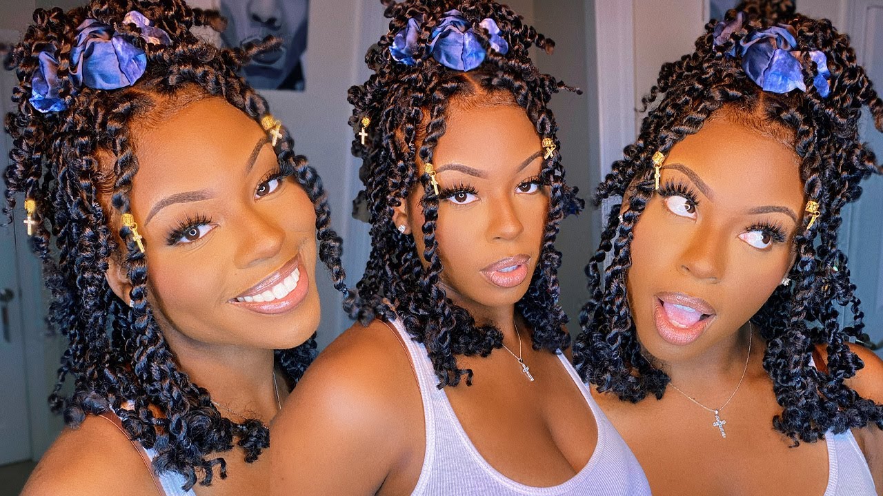 DIY SHORT/SHOULDER LENGTH PASSION TWIST | RUBBER BAND CROCHET METHOD | *BEGINNER FRIENDLY*