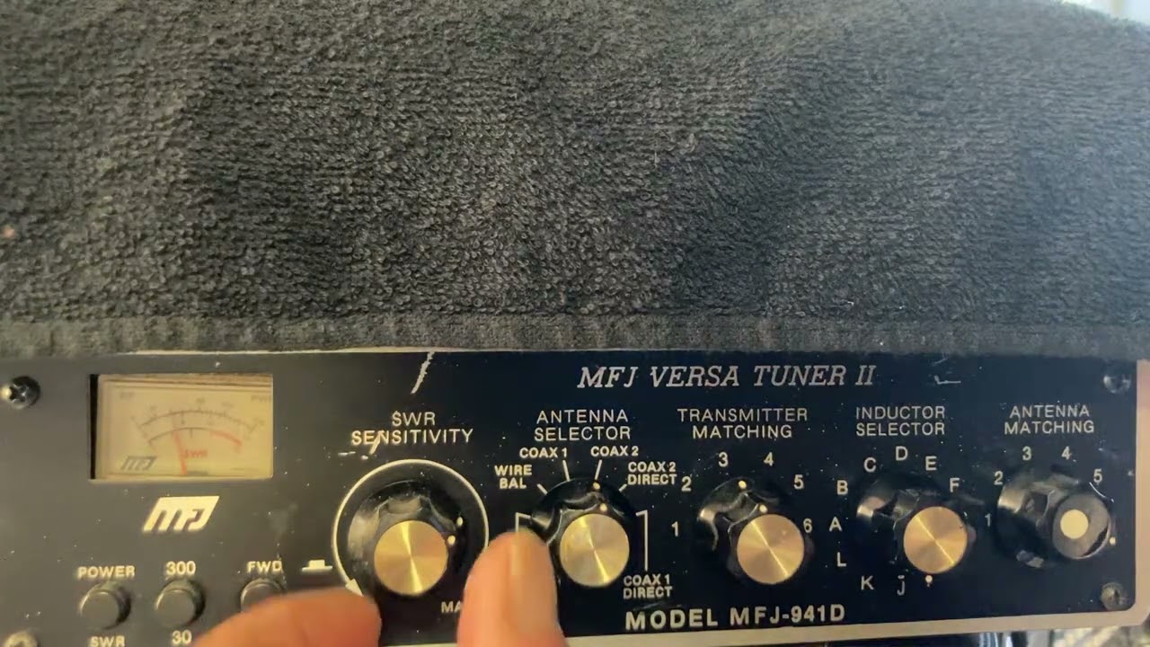 How to adjust SWR on a CB / Ham radio on a MFJ Versa Tuner 2 model MFJ-941D.