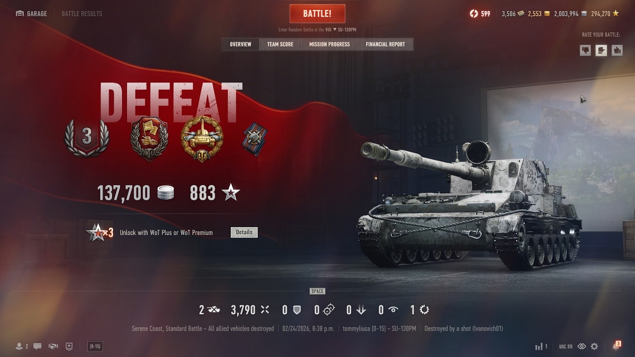 World of Tanks SU 130PM, USSR TD High caliber defender #wot #worldoftanks