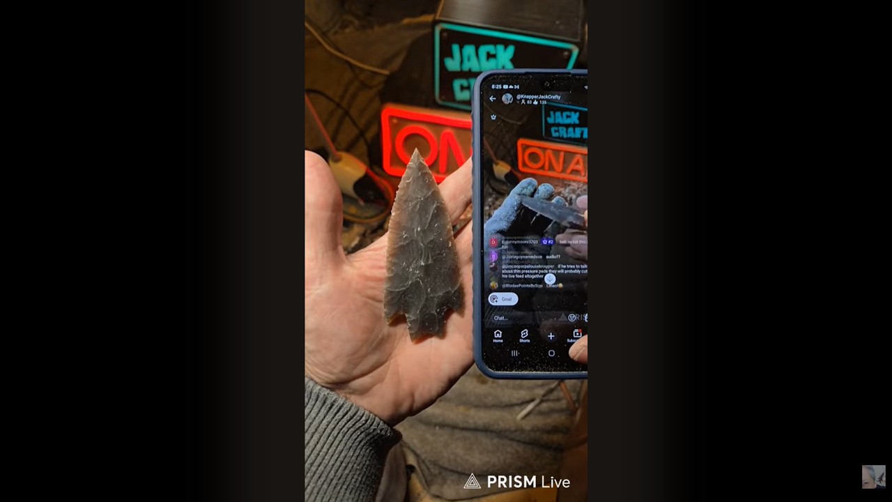 Live streaming of Jack Crafty Flintknapping