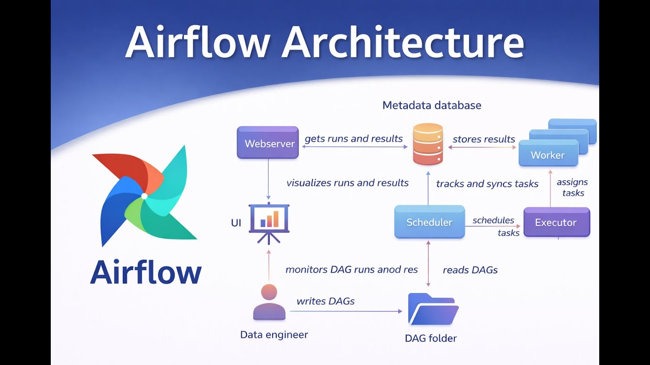 Apache Airflow Architecture Explained | Webserver, Scheduler, Executor & Metadata DB