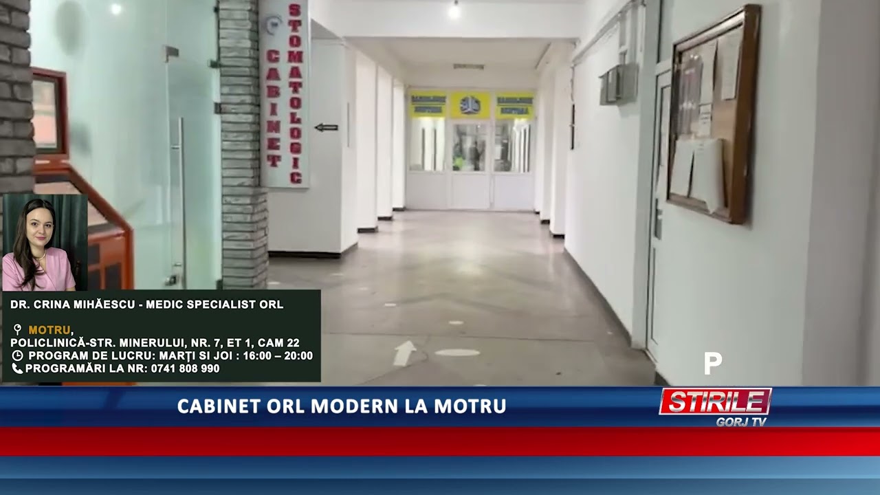 Cabinet ORL modern la Motru ad