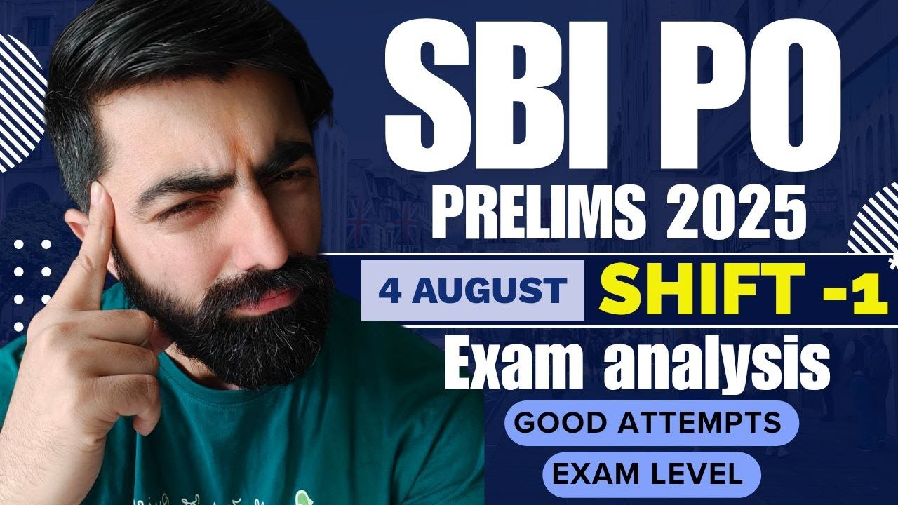 SBI PO PRE 2025 Shift - 1, Exam Analysis & Safe Attempts || क्या रहा Paper का Level