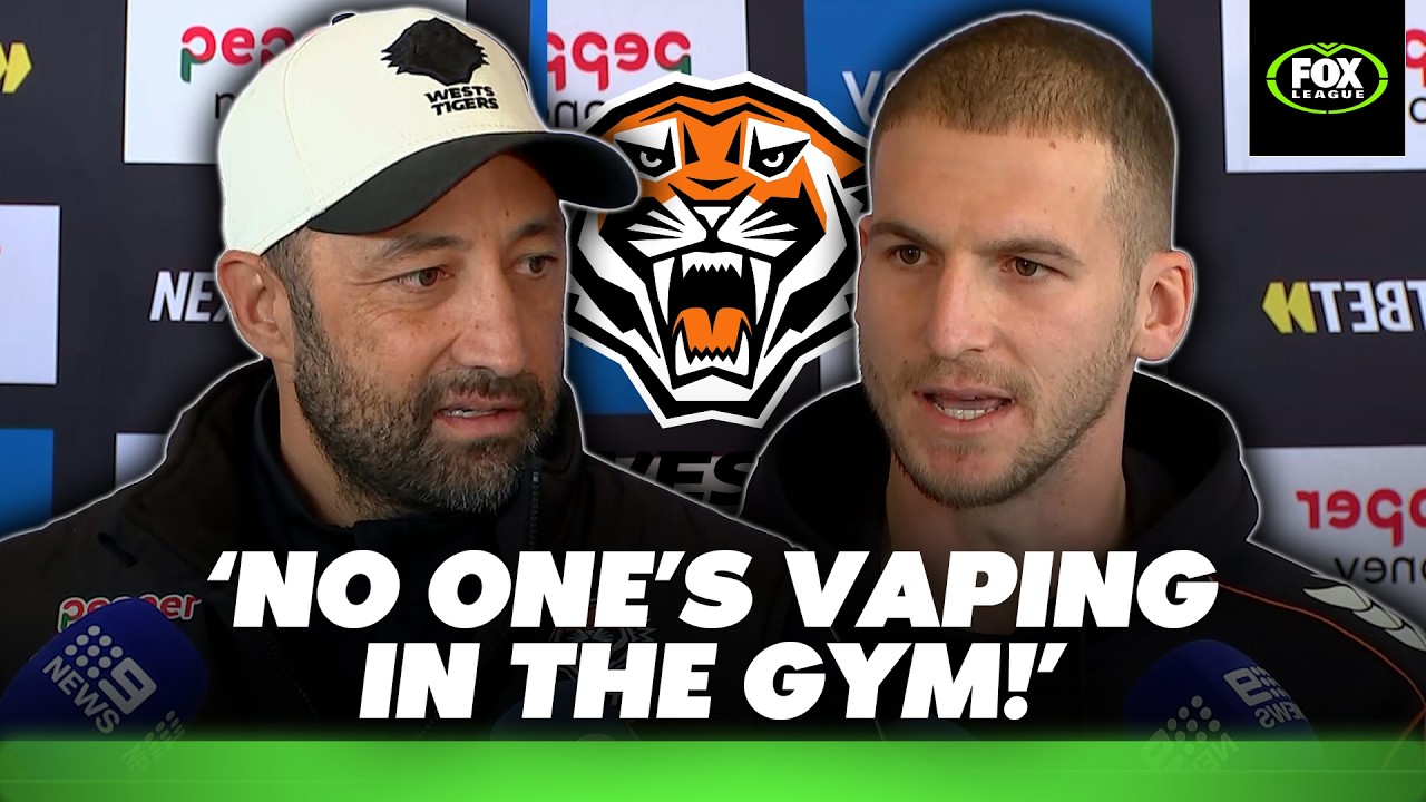 Benji Marshall & Adam Doueihi face the media to address Tigers saga | Press Conference | Fox League