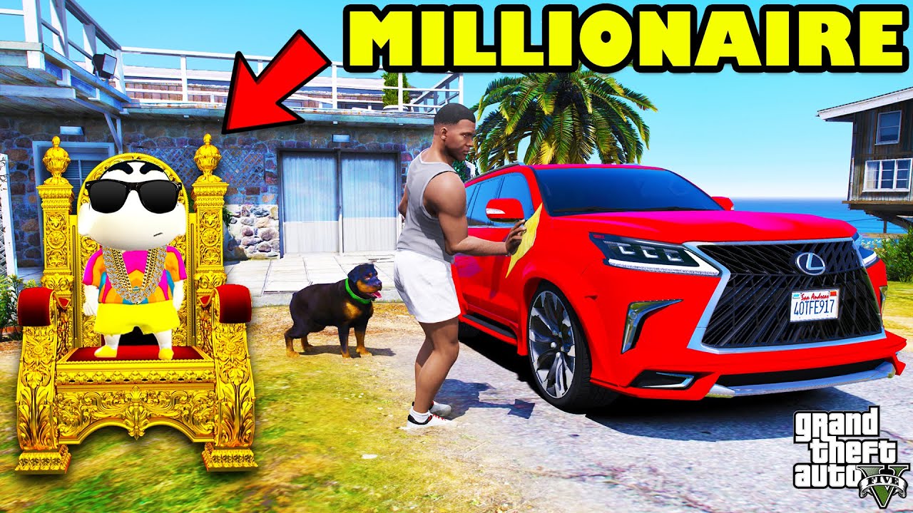 Shinchan Become Millionaire And Franklin Become Poor In GTA 5 | SHIINCHAN and CHOP