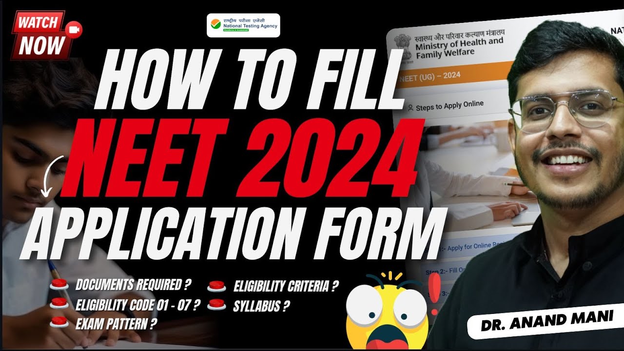 How To Fill NEET 2024 Application Form | Qualifying Exam Code 1 -7 Explained | Dr. Anand Mani