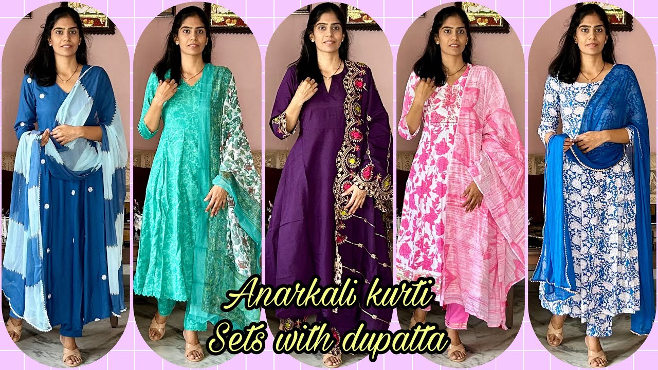 Anarkali kurti sets with dupatta for women below Rs 1000/-|Kurti sets for women|Amazon haul|Ramya