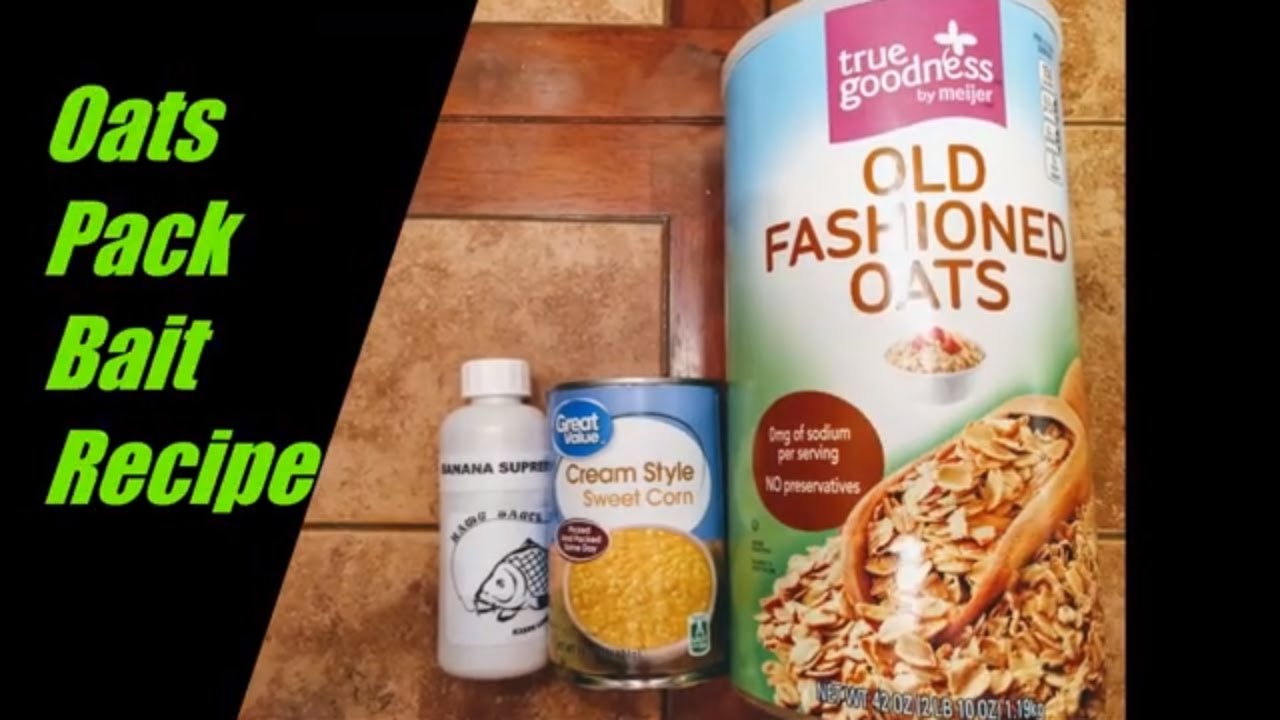 How to make old fashioned oats carp pack bait fishing recipe