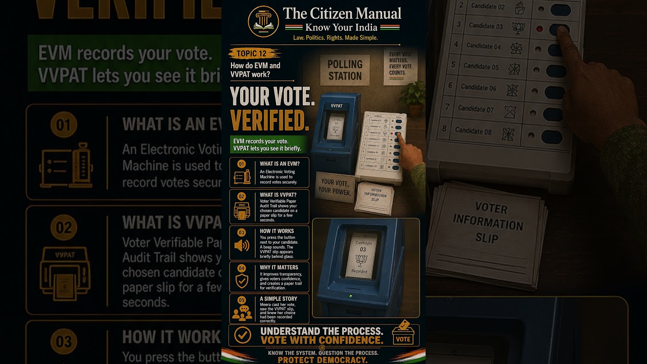 Your Vote. Verified. | How do EVM and VVPAT work? | The Citizen Manual | TCM