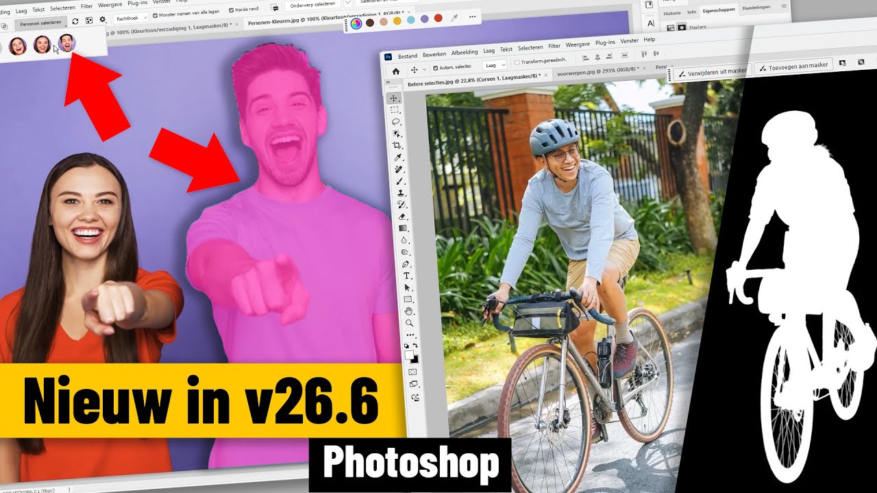 Photoshop | Nieuw in v26.6 | Betere selecties | Sneller omkleuren (Dutch)