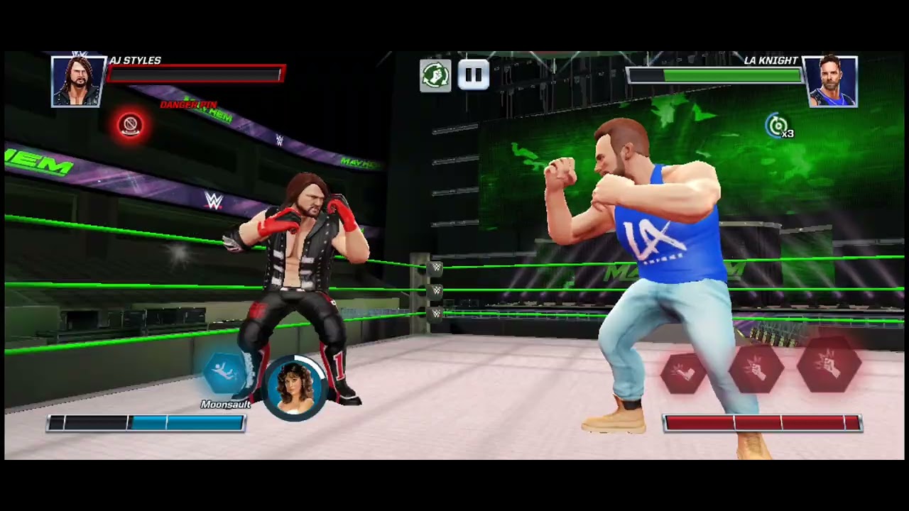 Wwe mayhem gameplay one shot Boss event LA Knight #wwe #likesharesubscribe 