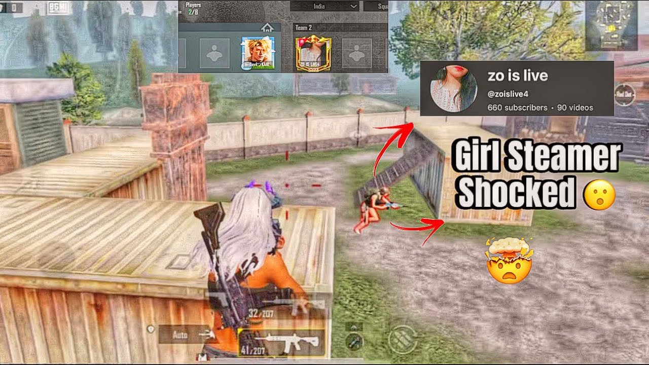 Girl Streamre Shocked 😮 1v1 Hack Girl Vs Me 🔱