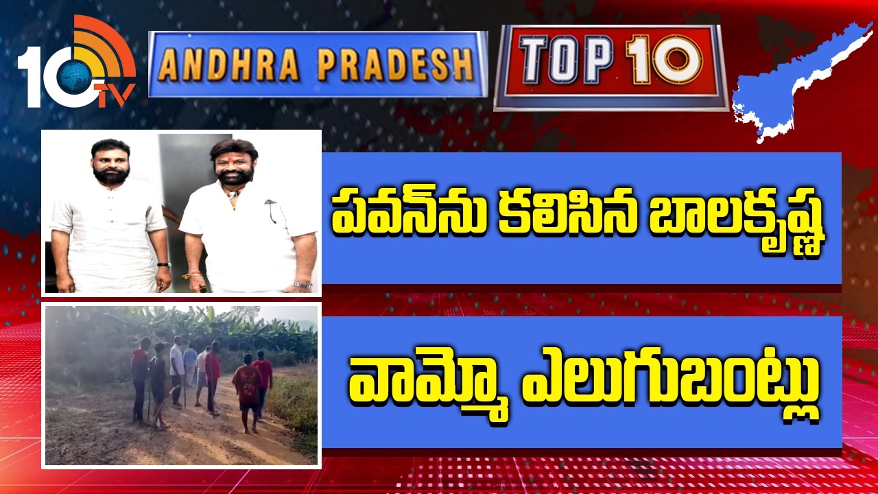 AP TOP 10 News | పవన్‎ను కలిసిన బాలకృష్ణ | వామ్మో ఎలుగుబంట్లు | 10TV News