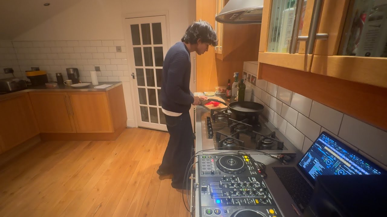 cooking kebabs while I DJ