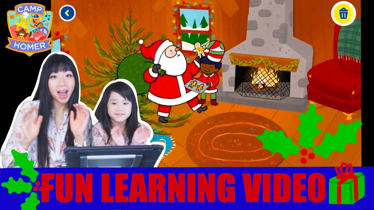Homer powered by Sesame Street EP5 | Christmas activities and number 123 decorating with Ella