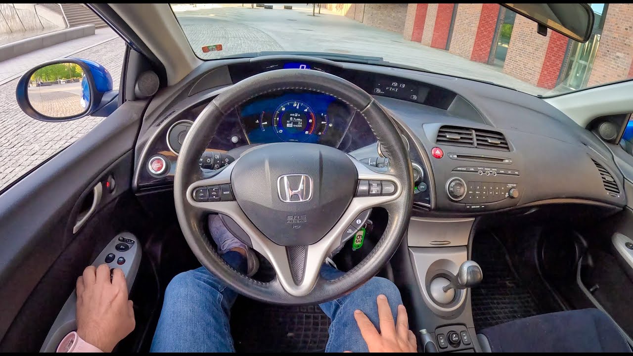 2007 Honda Civic UFO [2.2 i-CDTi 140hp] |0-100| POV Test Drive #2052 Joe Black