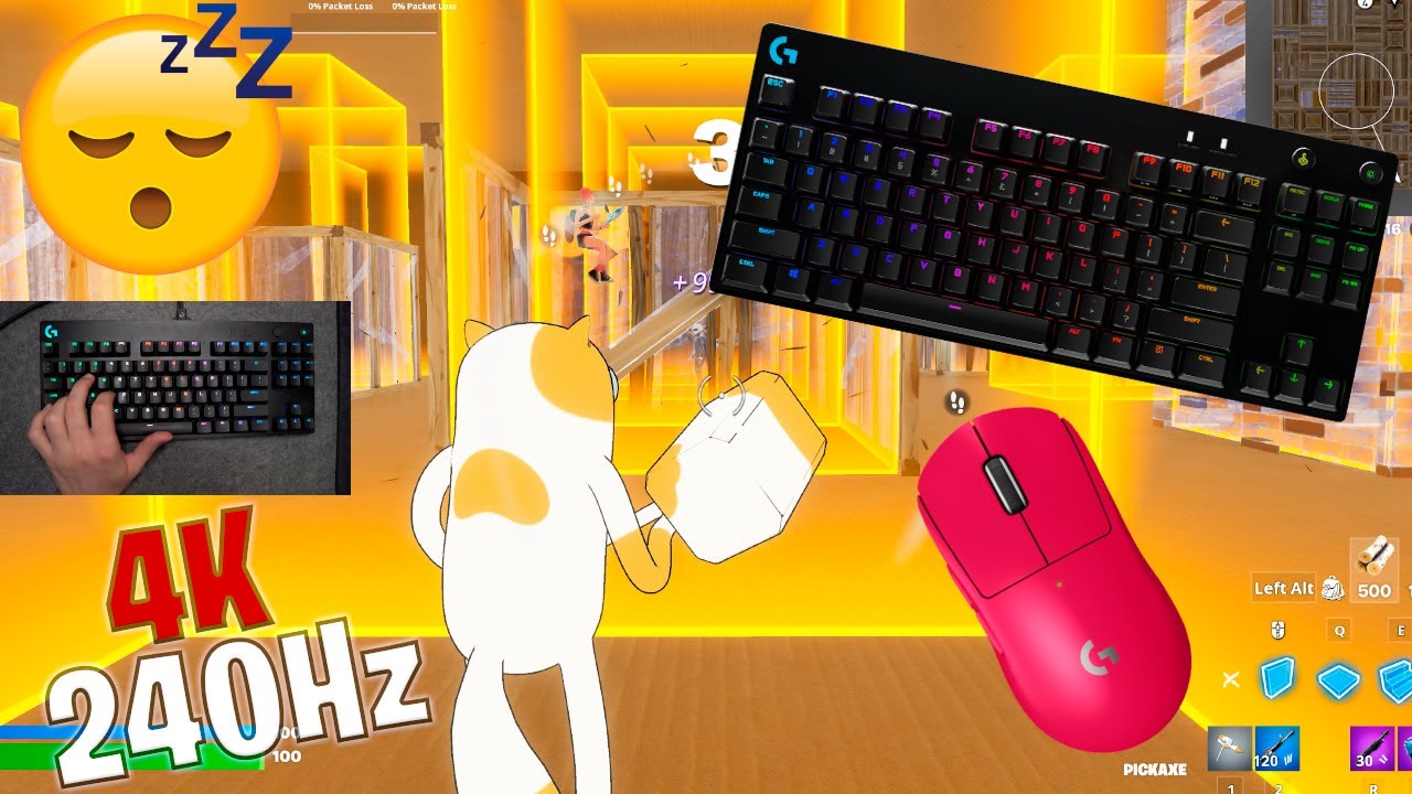 Logitech GPro ASMR 😴 Box Fight Gameplay 📦 Satisfying Keyboard Fortnite 4K 240 FPS 🏆