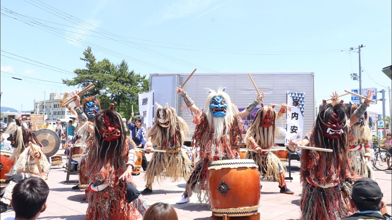 道の駅おが　創業祭　男鹿海洋高校＆音打屋コラボなまはげ太鼓