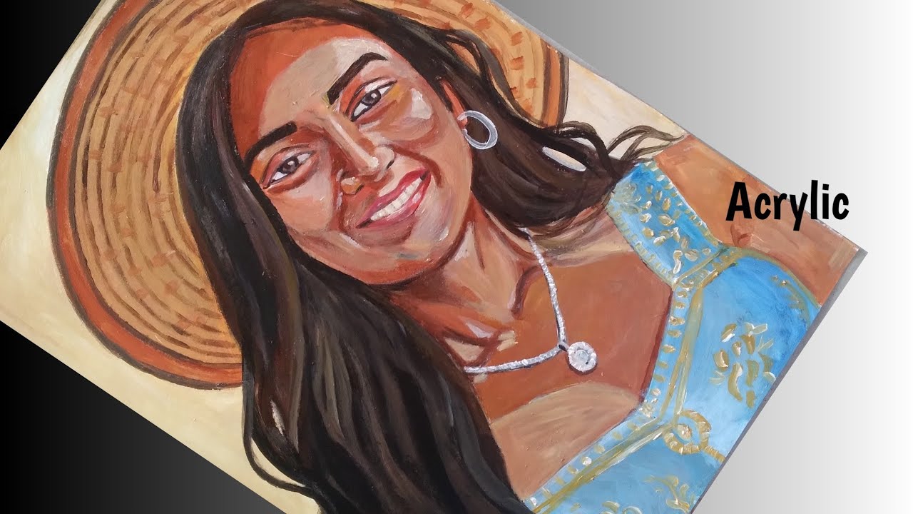 Bringing Her to Life - Girl Portrait Painting Timelapse|Acrylic Portrait Tutorial for Beginners