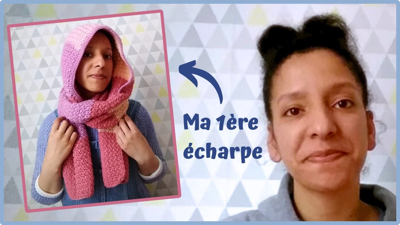 J'ai crocheté ma toute première écharpe (à capuche) | DIY